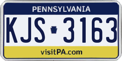 PA license plate KJS3163