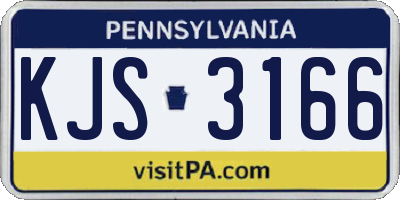 PA license plate KJS3166