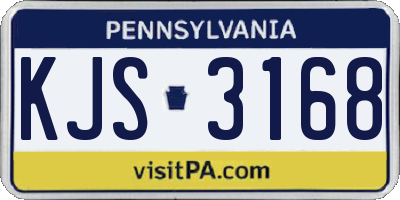 PA license plate KJS3168