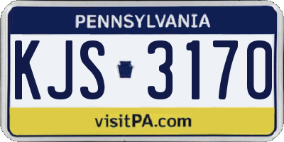 PA license plate KJS3170