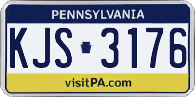 PA license plate KJS3176