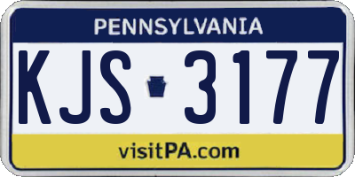 PA license plate KJS3177