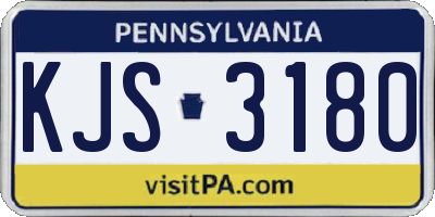 PA license plate KJS3180