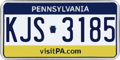 PA license plate KJS3185