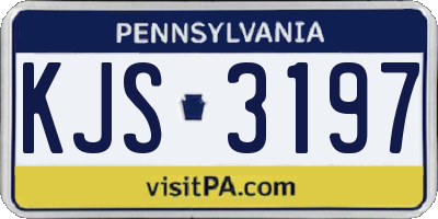 PA license plate KJS3197