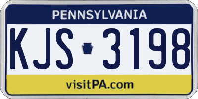 PA license plate KJS3198
