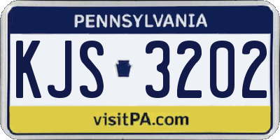 PA license plate KJS3202