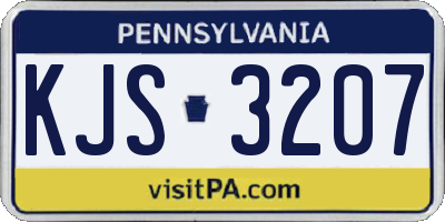 PA license plate KJS3207