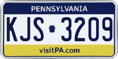 PA license plate KJS3209