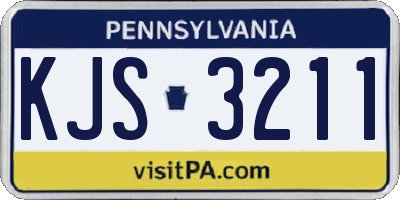 PA license plate KJS3211