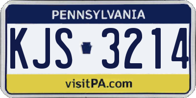 PA license plate KJS3214