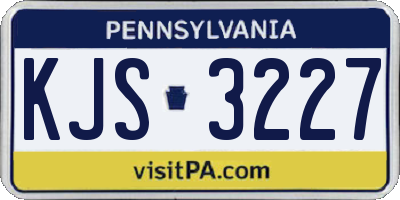 PA license plate KJS3227