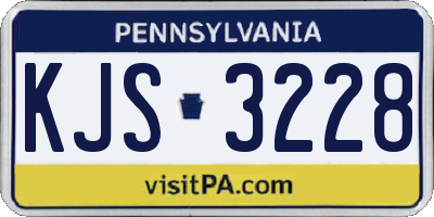 PA license plate KJS3228