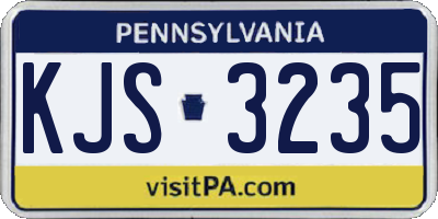 PA license plate KJS3235