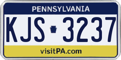 PA license plate KJS3237