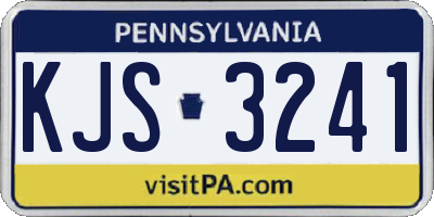 PA license plate KJS3241