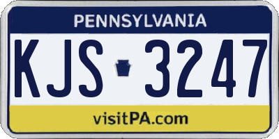 PA license plate KJS3247