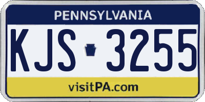 PA license plate KJS3255