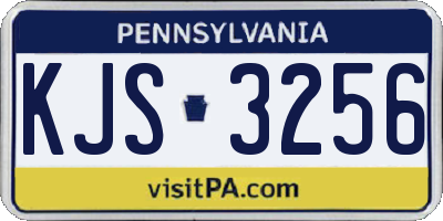 PA license plate KJS3256
