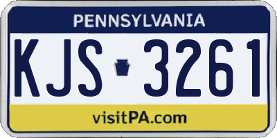 PA license plate KJS3261