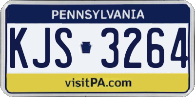 PA license plate KJS3264