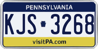 PA license plate KJS3268