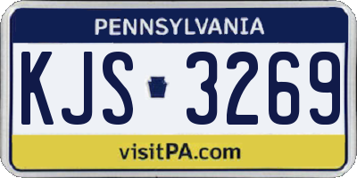 PA license plate KJS3269