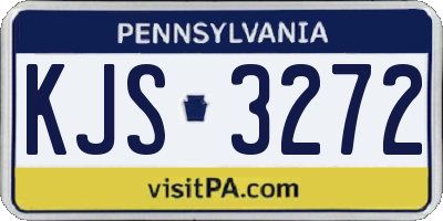 PA license plate KJS3272