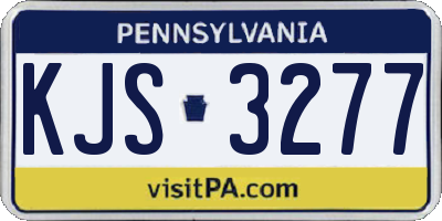 PA license plate KJS3277