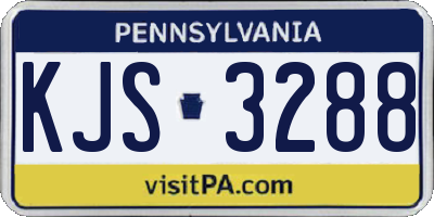 PA license plate KJS3288