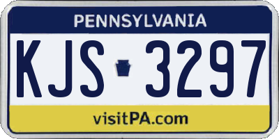 PA license plate KJS3297