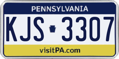 PA license plate KJS3307