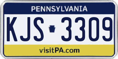 PA license plate KJS3309