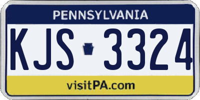 PA license plate KJS3324