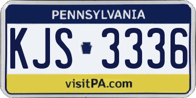 PA license plate KJS3336