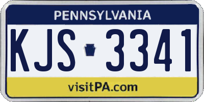 PA license plate KJS3341