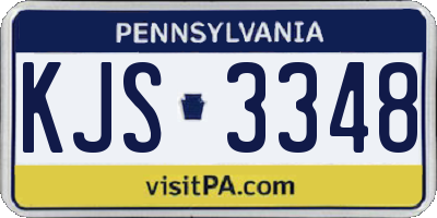 PA license plate KJS3348