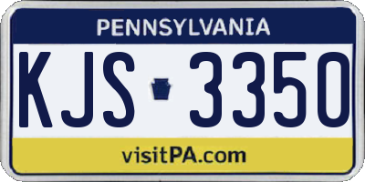 PA license plate KJS3350