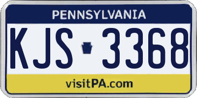 PA license plate KJS3368