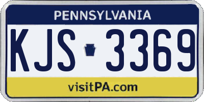 PA license plate KJS3369