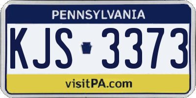 PA license plate KJS3373
