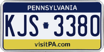 PA license plate KJS3380