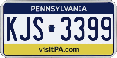 PA license plate KJS3399