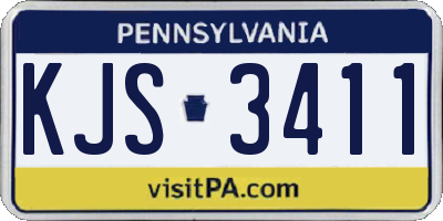 PA license plate KJS3411