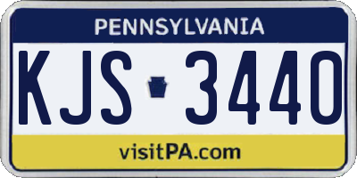 PA license plate KJS3440