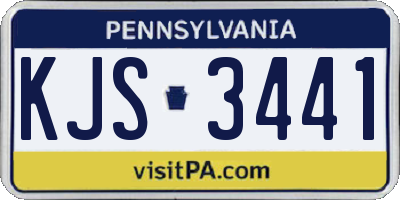 PA license plate KJS3441