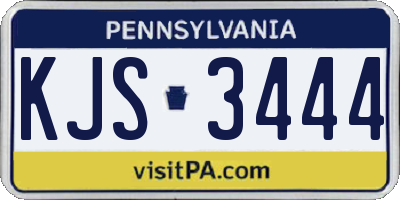 PA license plate KJS3444