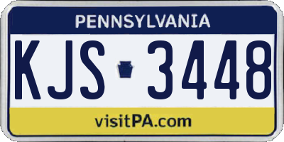 PA license plate KJS3448