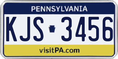PA license plate KJS3456
