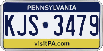 PA license plate KJS3479